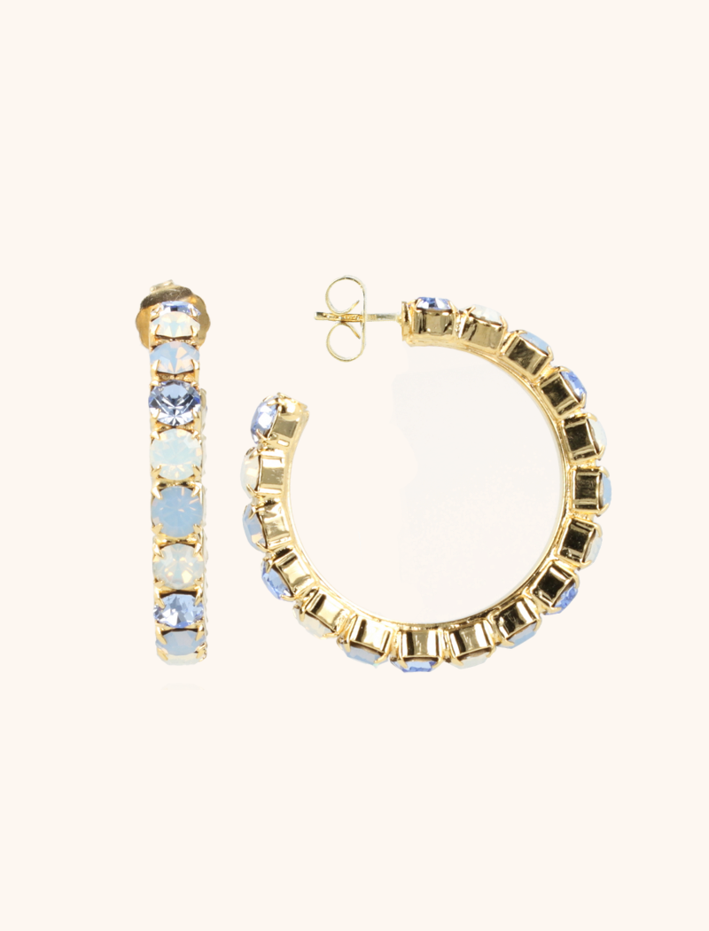 lott. gioielli Blauwe Oorbellen Strass Julliette Creool