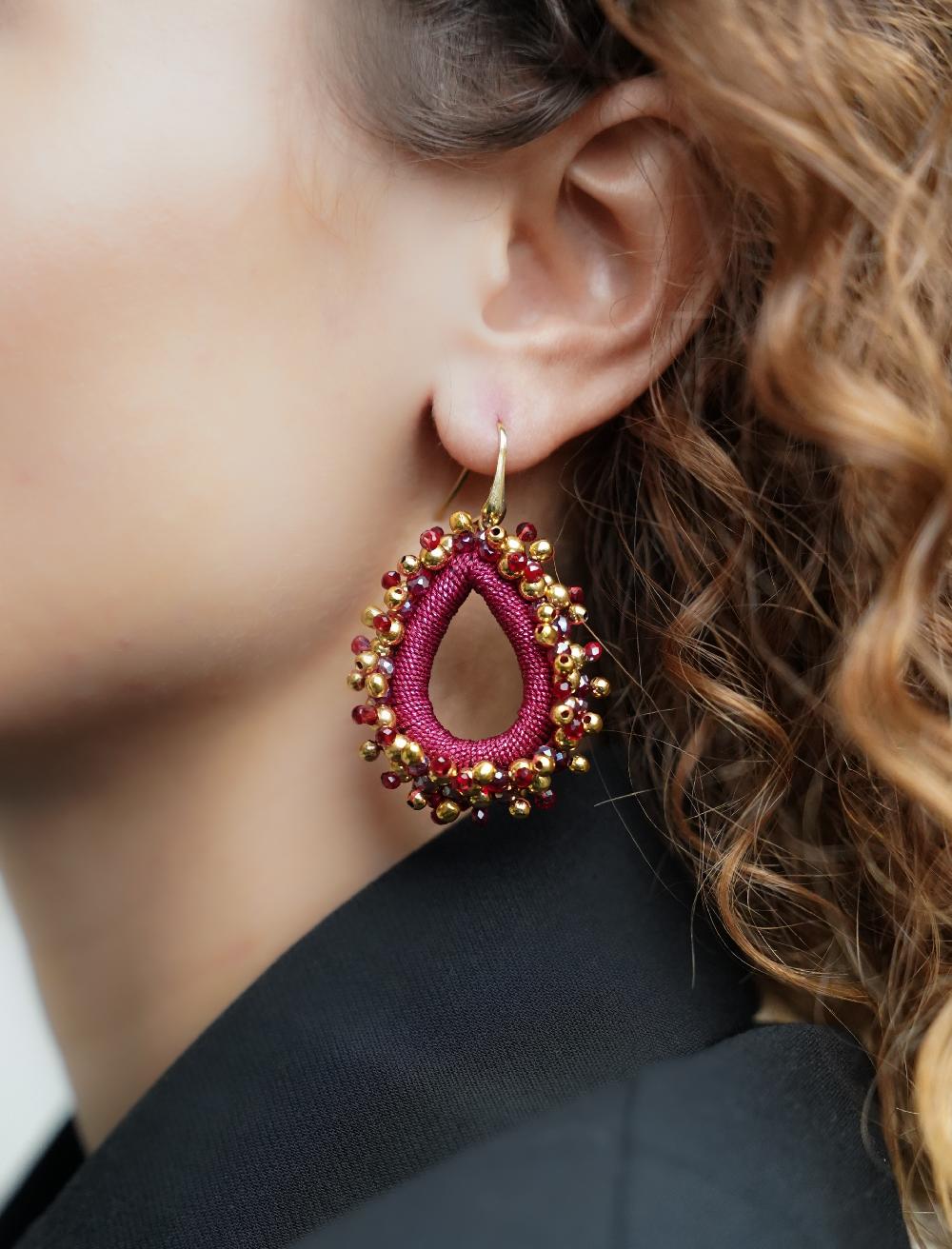 Lott. Gioielli Bordeaux Oorbellen Carina Urchin Drop M