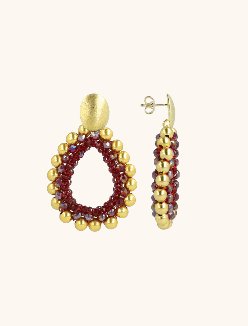 Lott. Gioielli Bordeaux Oorbellen Nouk Druppel Deluxe M