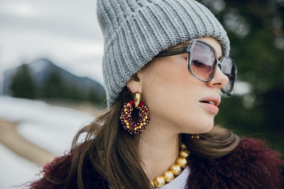 Lott. Gioielli Bordeaux Oorbellen Ophelia Combi Ovaal L