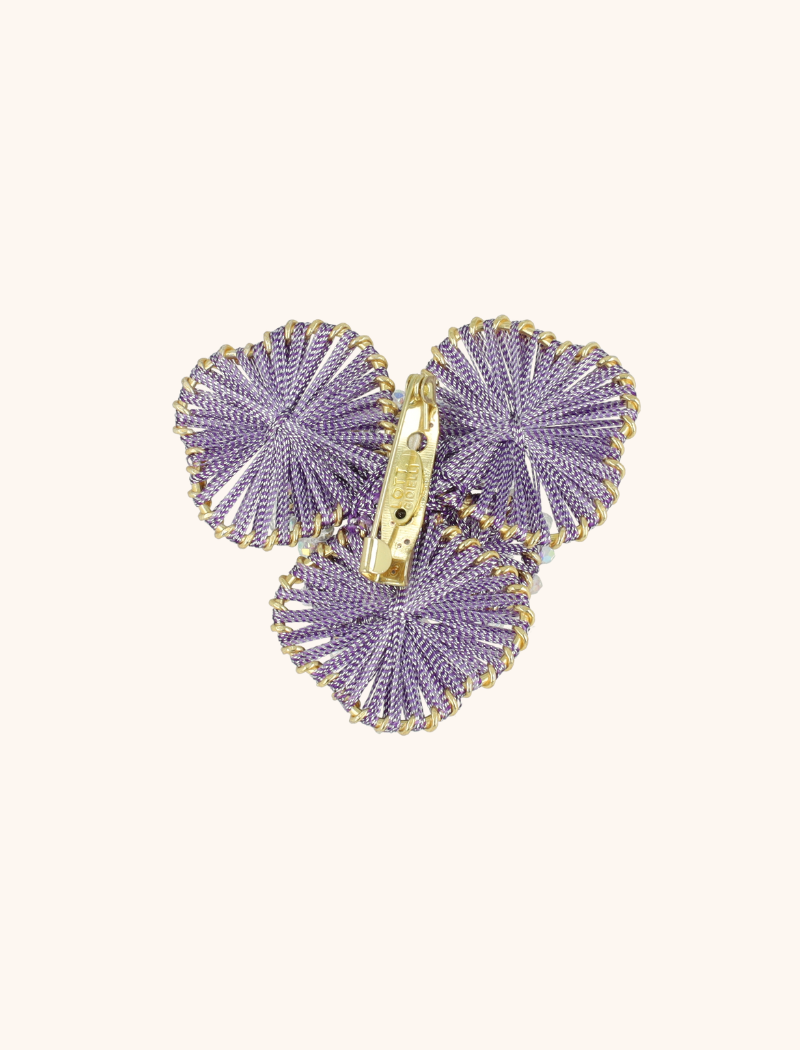 Lott. Gioielli Broche Aster Flower L - Lavender/Crystal