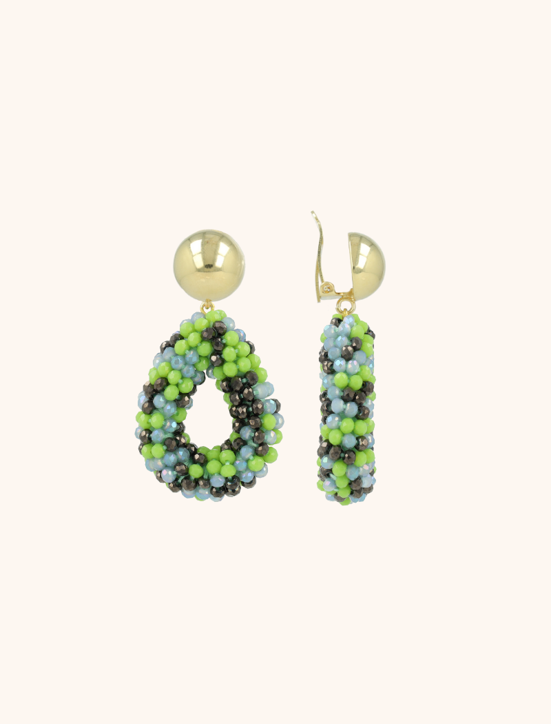 lott. gioielli Bruine Mix Oorbellen Berry druppel S Clip