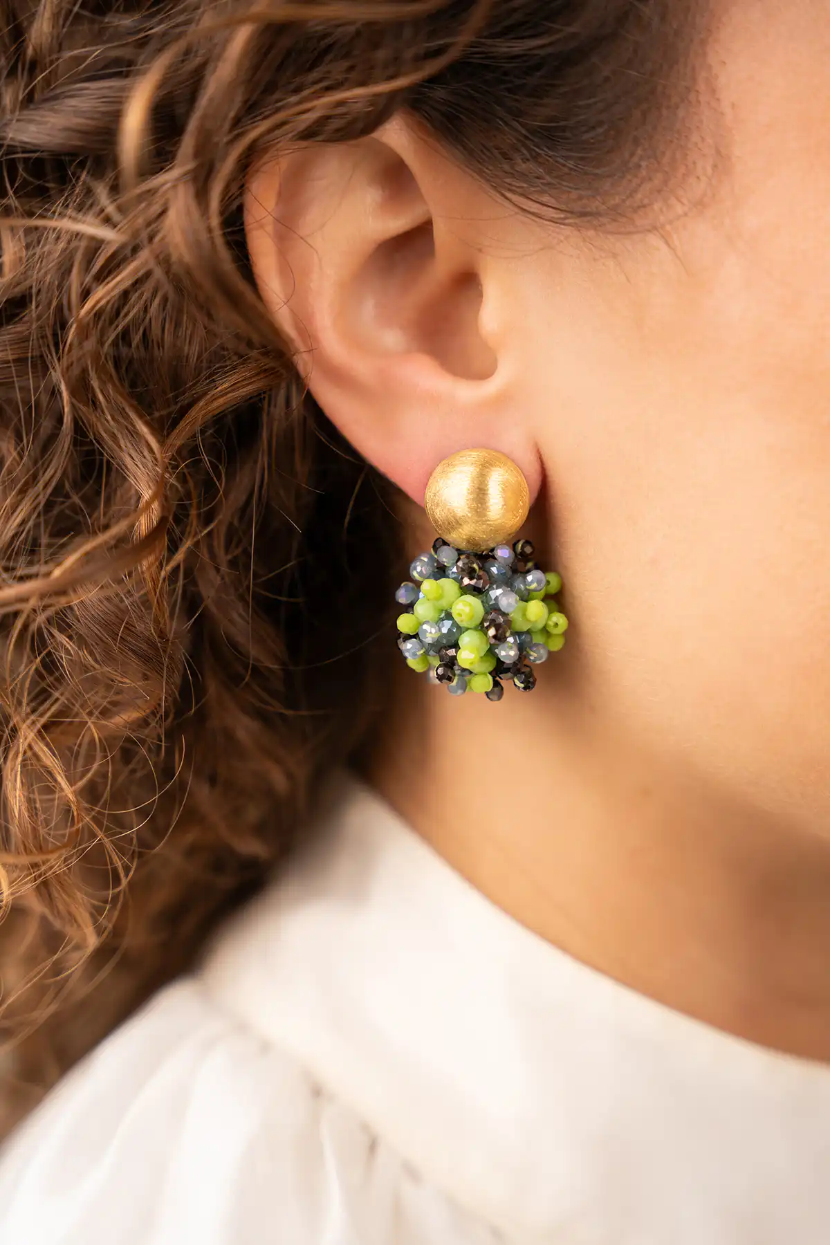 Lott. Gioielli Bruine Mix Oorbellen Jacky Globe S Double Stones