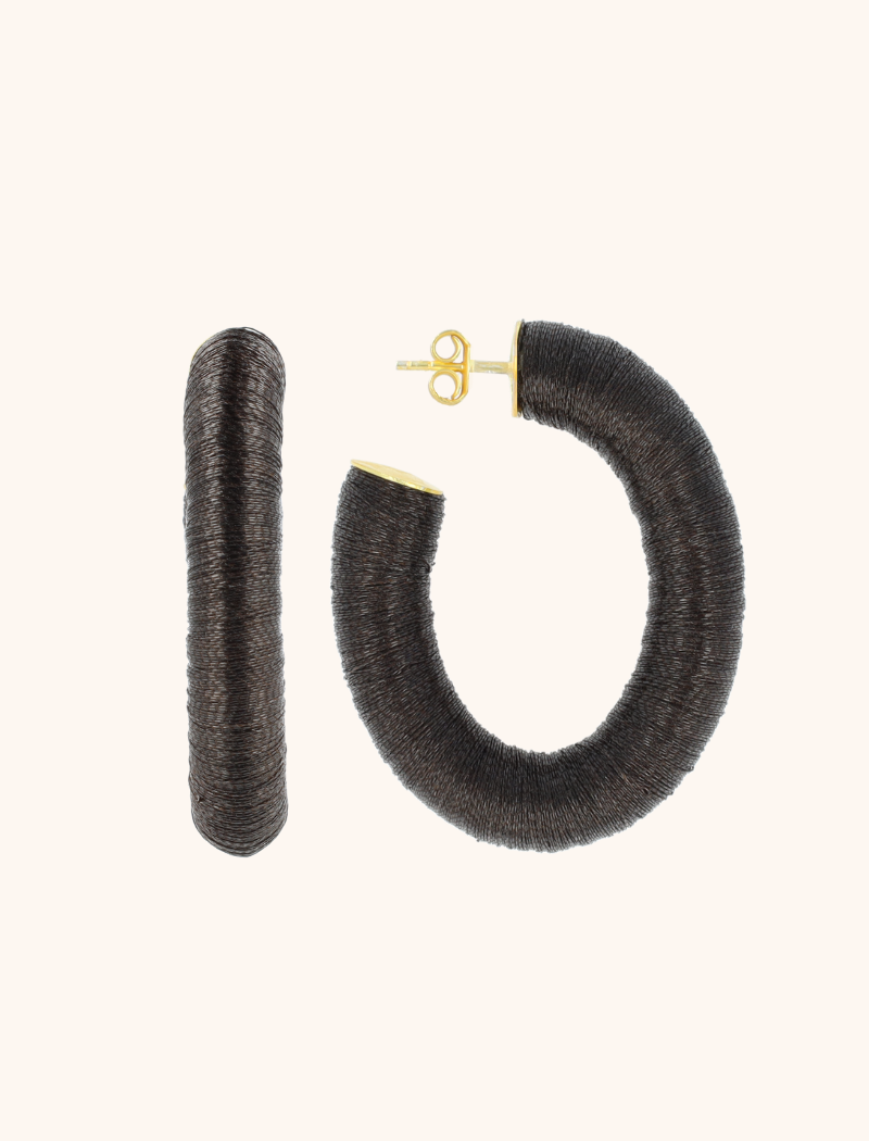 lott. gioielli Bruine oorbellen Amara creool ovaal L