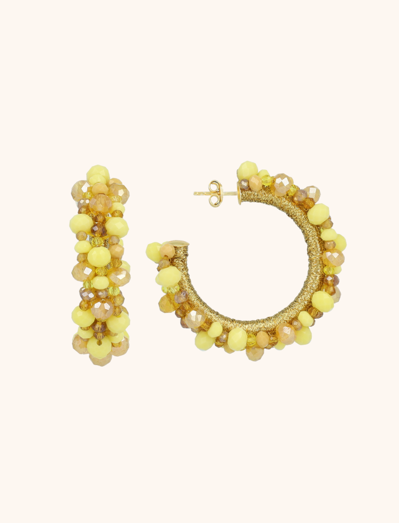 lott. gioielli Bruine Oorbellen Brecht Urchin Creole Irr. Stones M