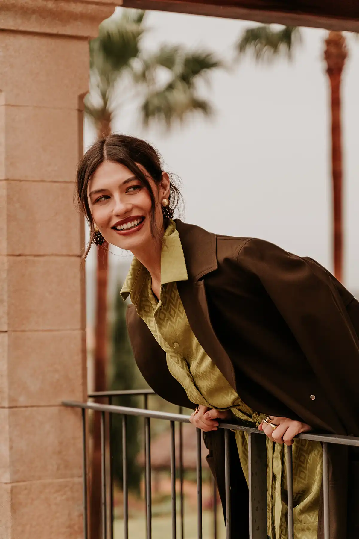 Lott. Gioielli Bruine Oorbellen Daisy Flower Globe L