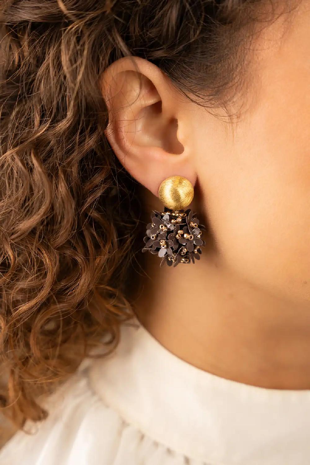 Lott. Gioielli Bruine Oorbellen Daisy Flower Globe S