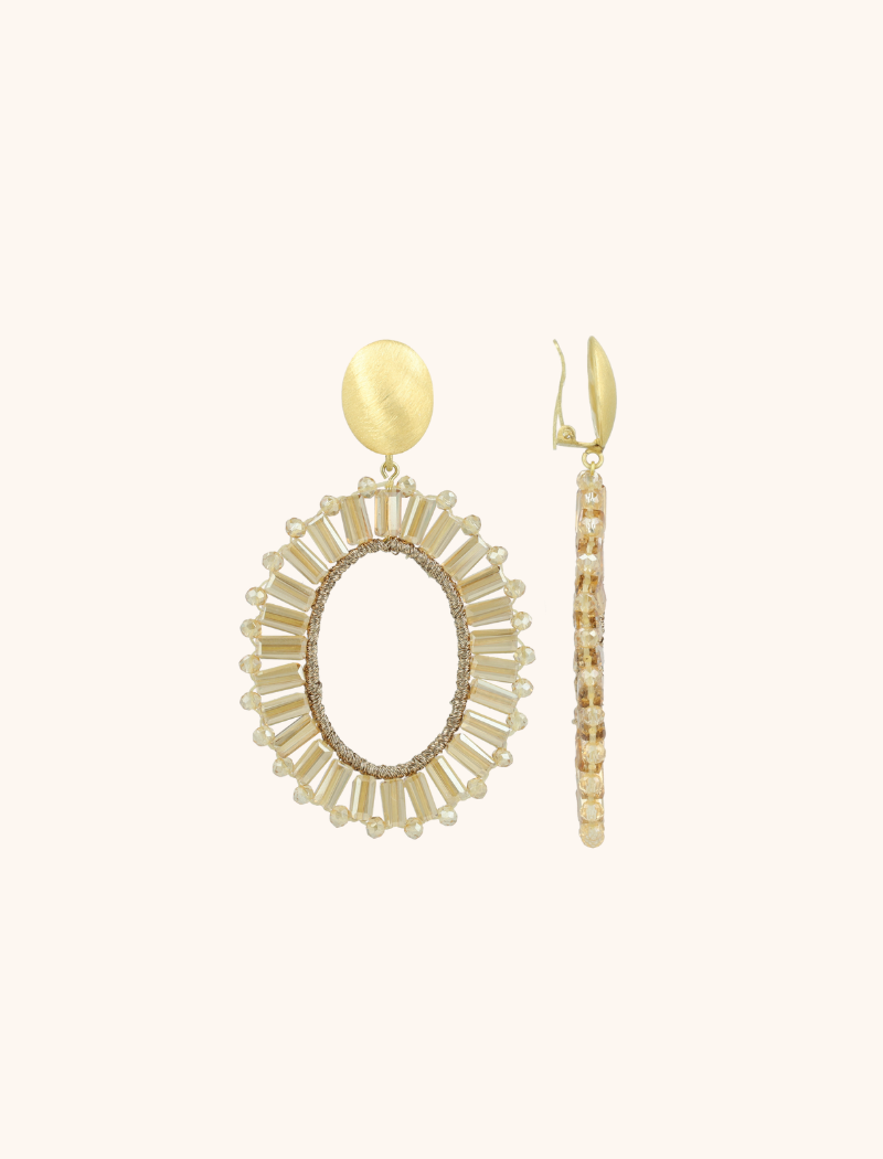 lott. gioielli Bruine oorbellen Naomi ovaal M tonal clip