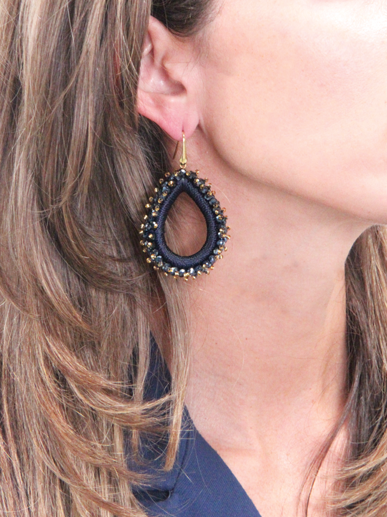 Lott. Gioielli Carina Blauwe Oorbellen Urchin Drop L