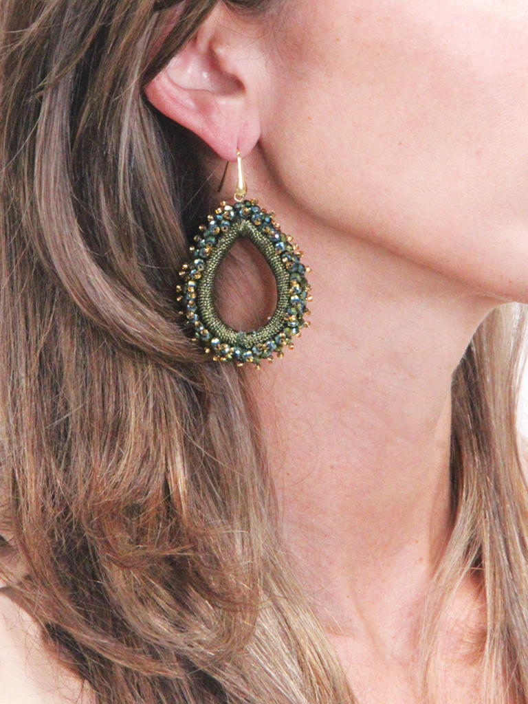 Lott. Gioielli Carina Groene Oorbellen Urchin Drop L