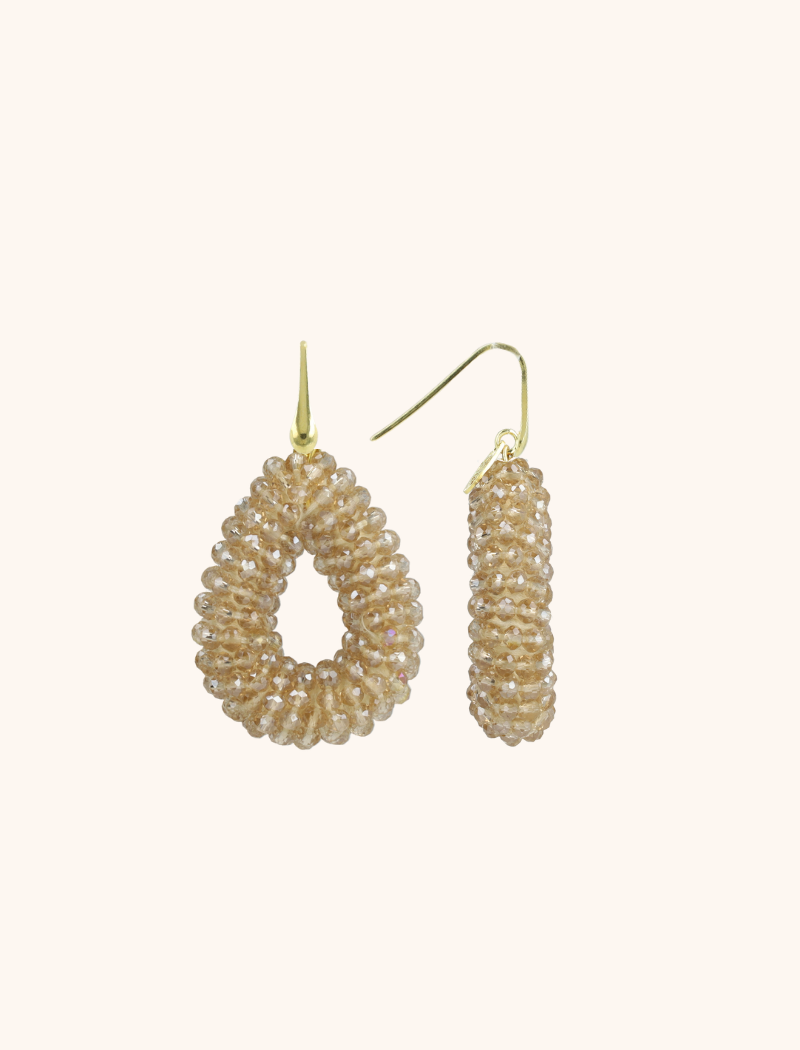 lott. gioielli Champagne oorbellen Berry glassberry druppel S