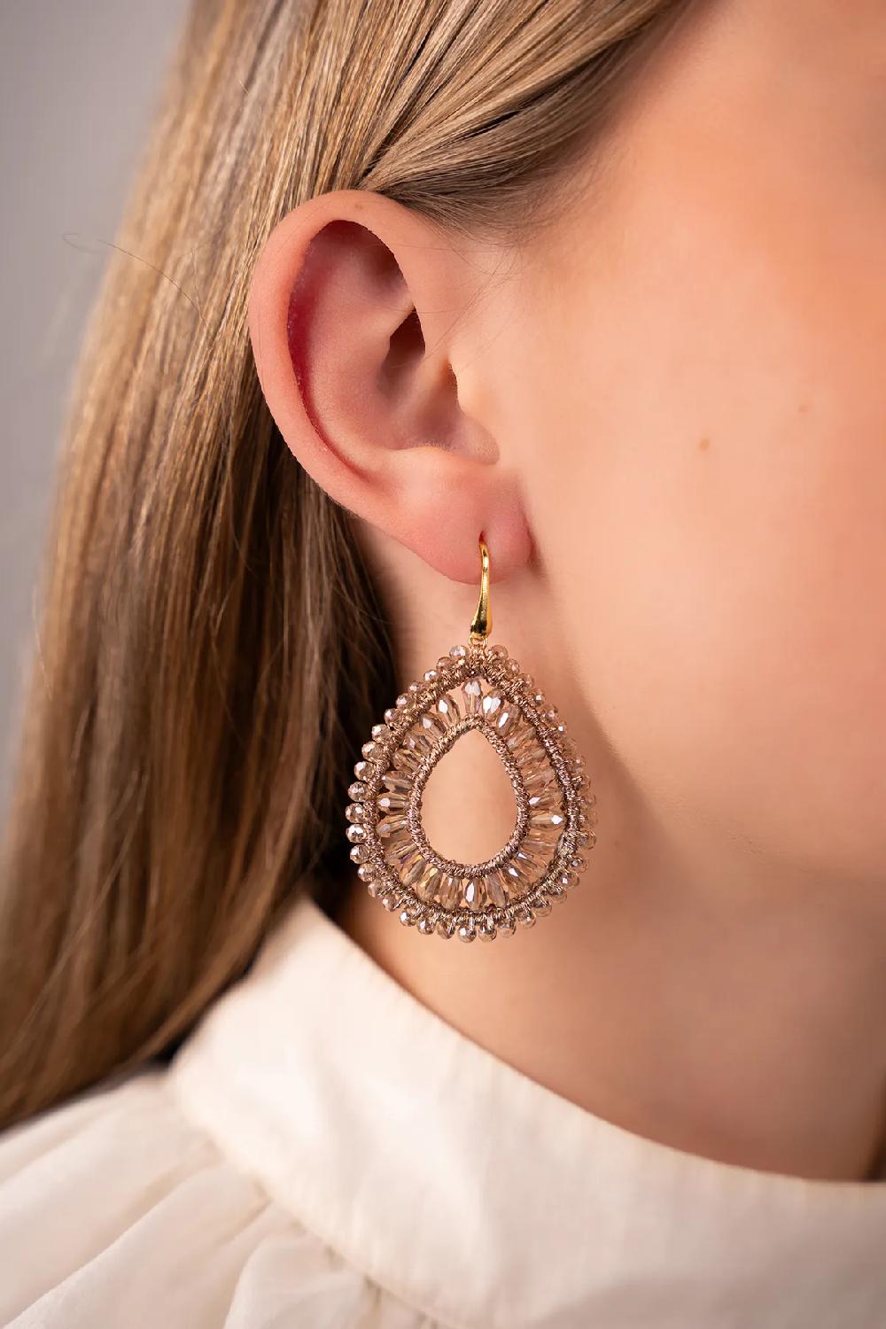 Lott. Gioielli Champagne Oorbellen Charlotte Silk Drop Crystal L