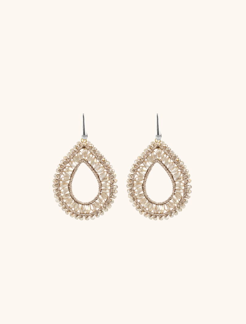 lott. gioielli Champagne oorbellen Charlotte Silk Drop Crystal L