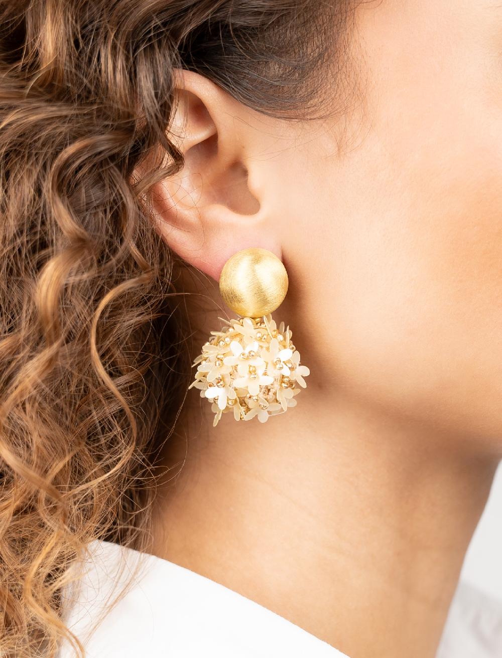 Lott. Gioielli Champagne Oorbellen Daisy Globe M Flower