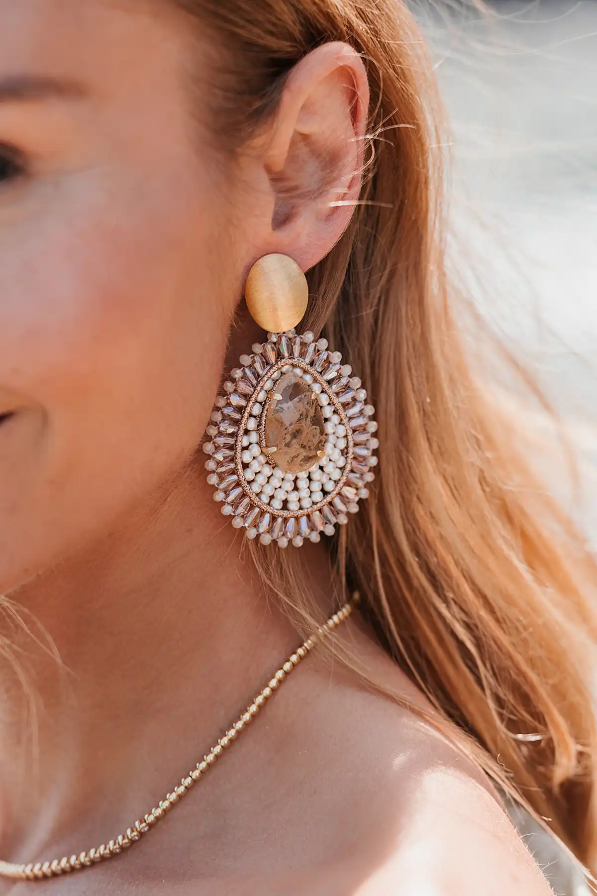 Lott. Gioielli Champagne Oorbellen Druppel L - BELLE FLO Special