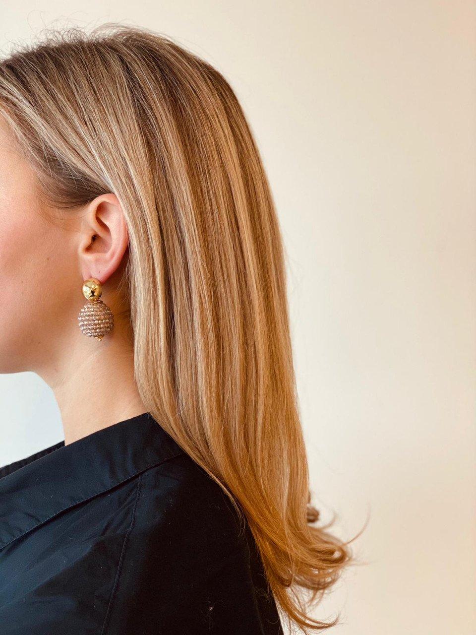 Lott. Gioielli Champagne Oorbellen Lea Glassberry Soft Globe L