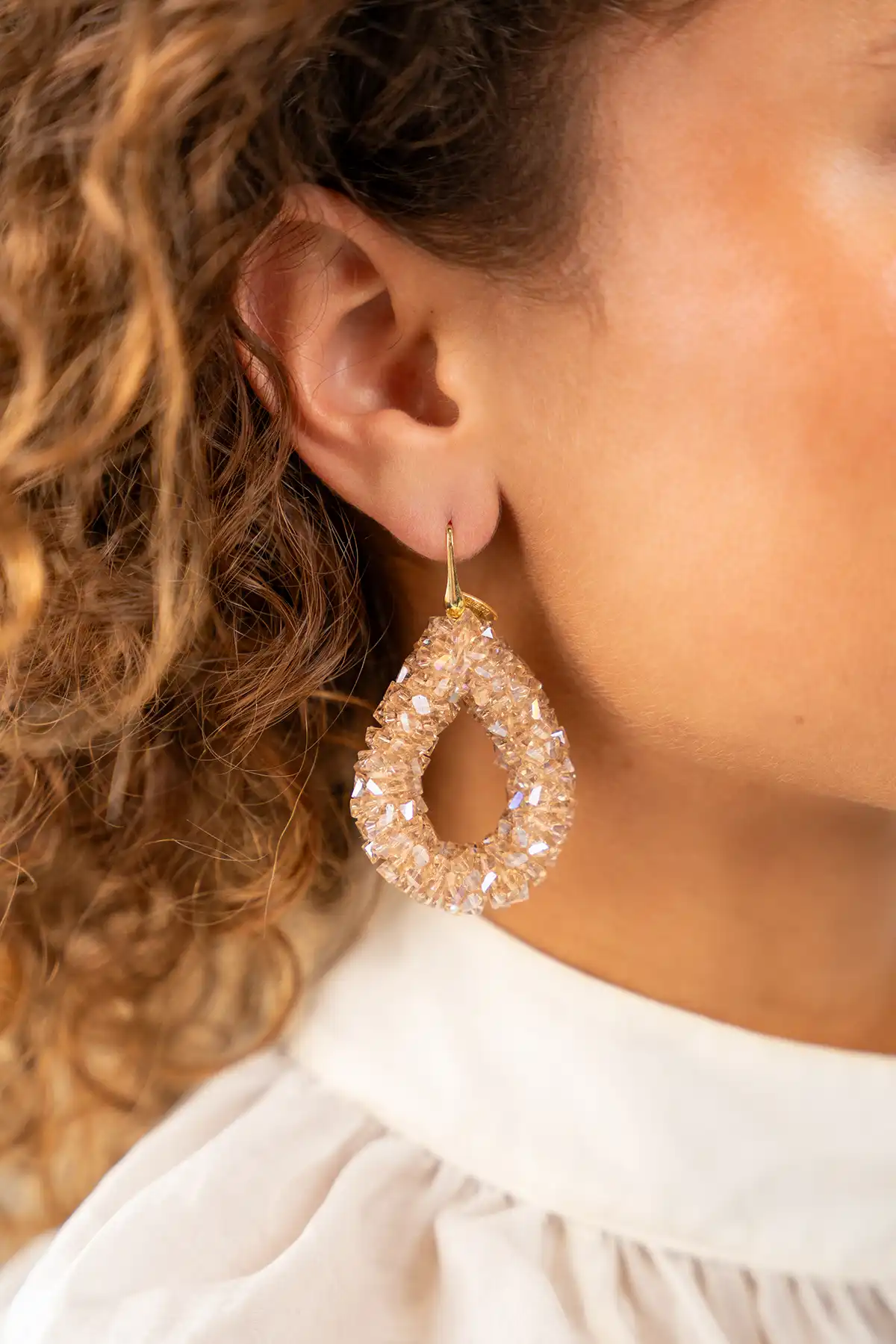 Lott. Gioielli Champagne Oorbellen Marieke Druppel L Raw