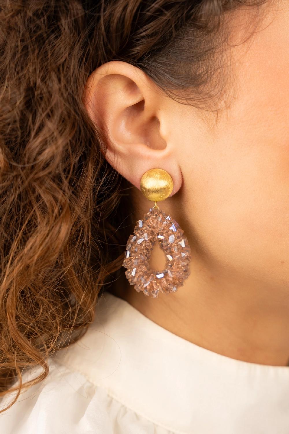 Lott. Gioielli Champagne Oorbellen Marieke Druppel S Raw Clip