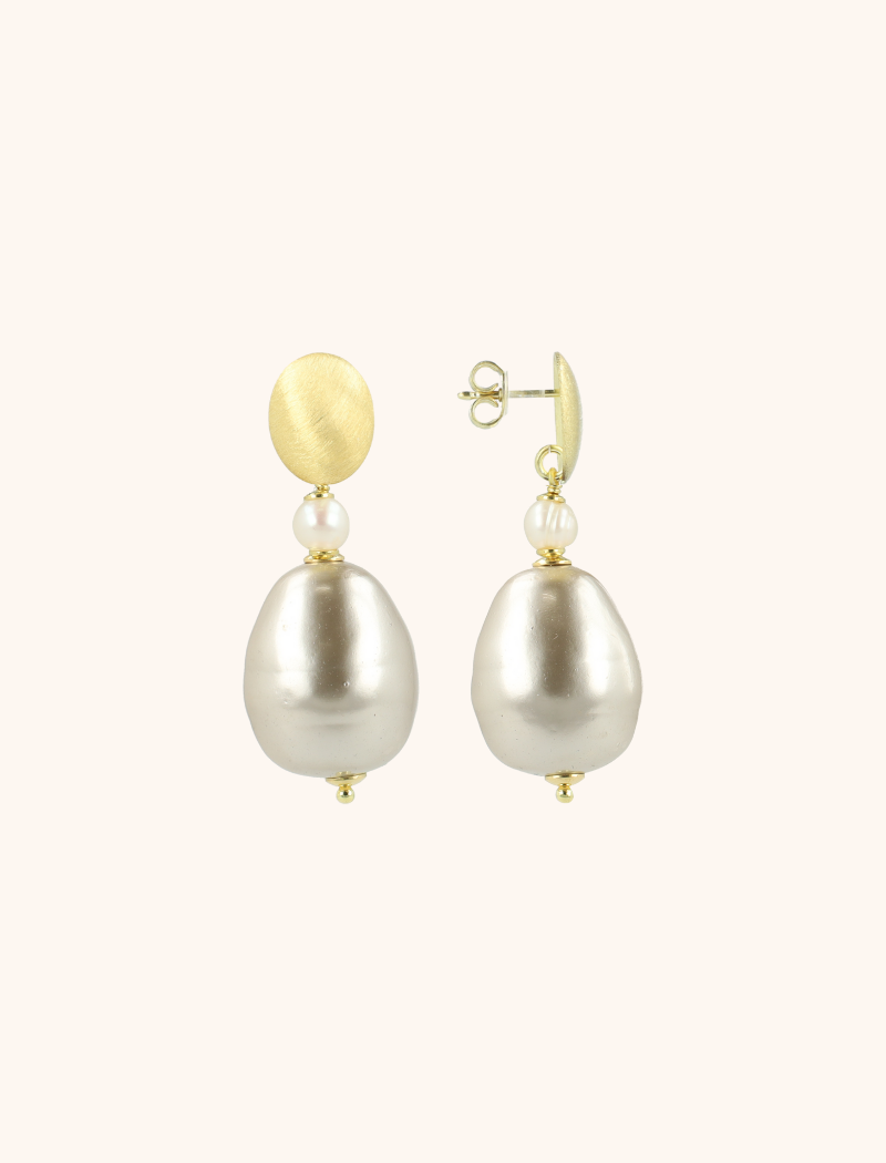 lott. gioielli Champagne Oorbellen Parel Mother Earth L