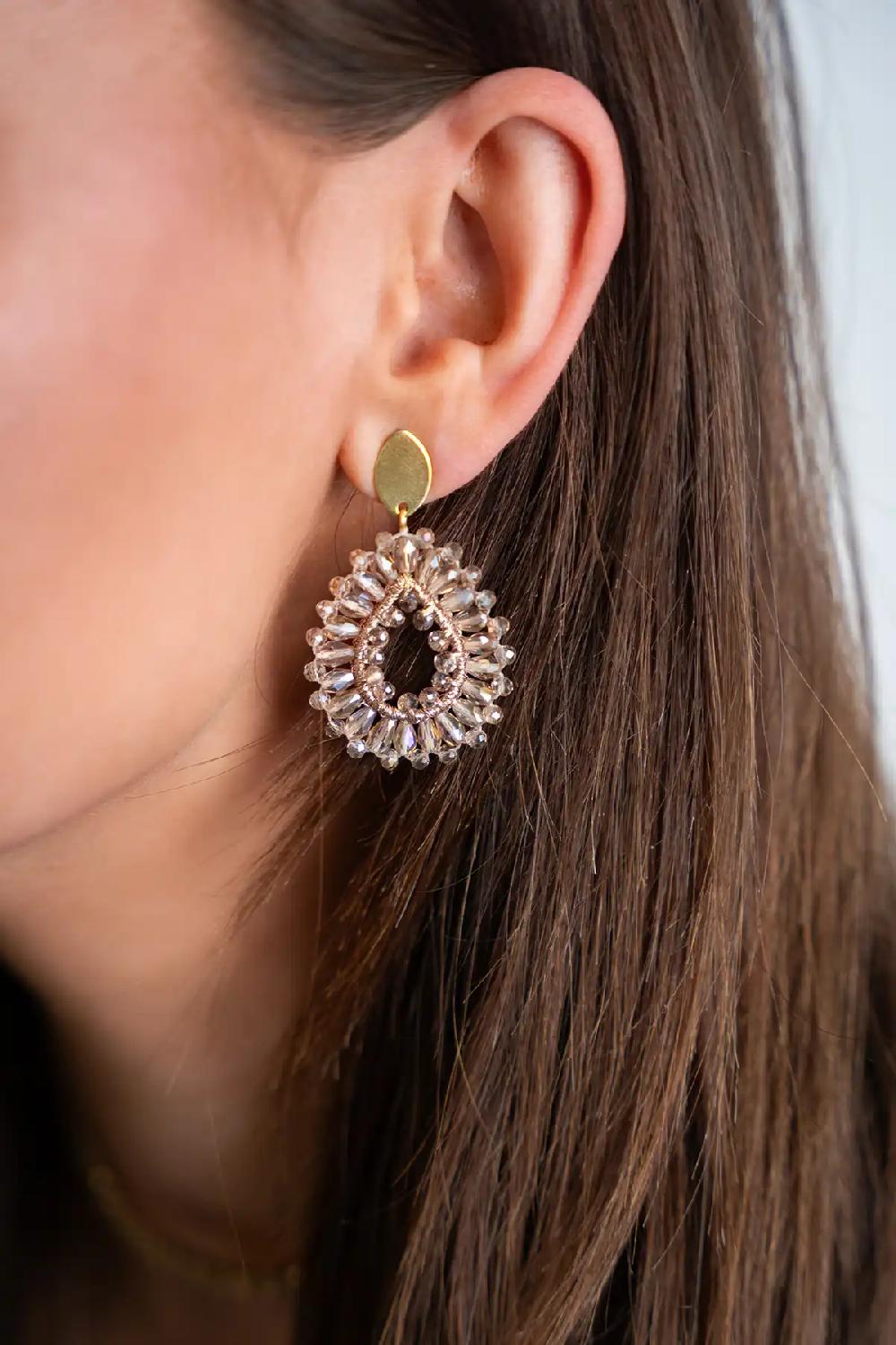 Lott. Gioielli Champagne Oorbellen Robin Silk Drop Crystal S