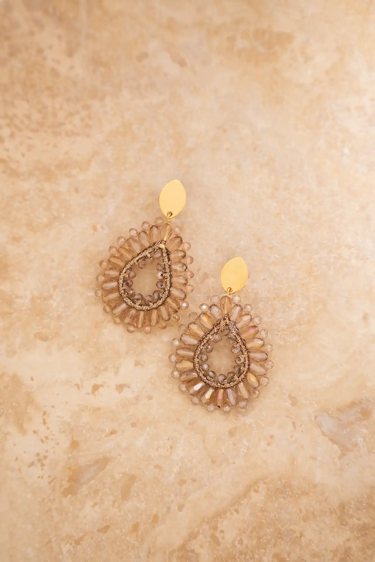 Lott. Gioielli Champagne Oorbellen Robin Silk Drop Crystal S