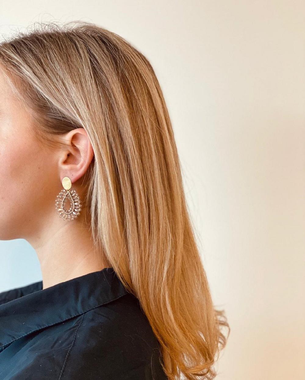 Lott. Gioielli Champagne Oorbellen Robin Silk Drop Crystal S