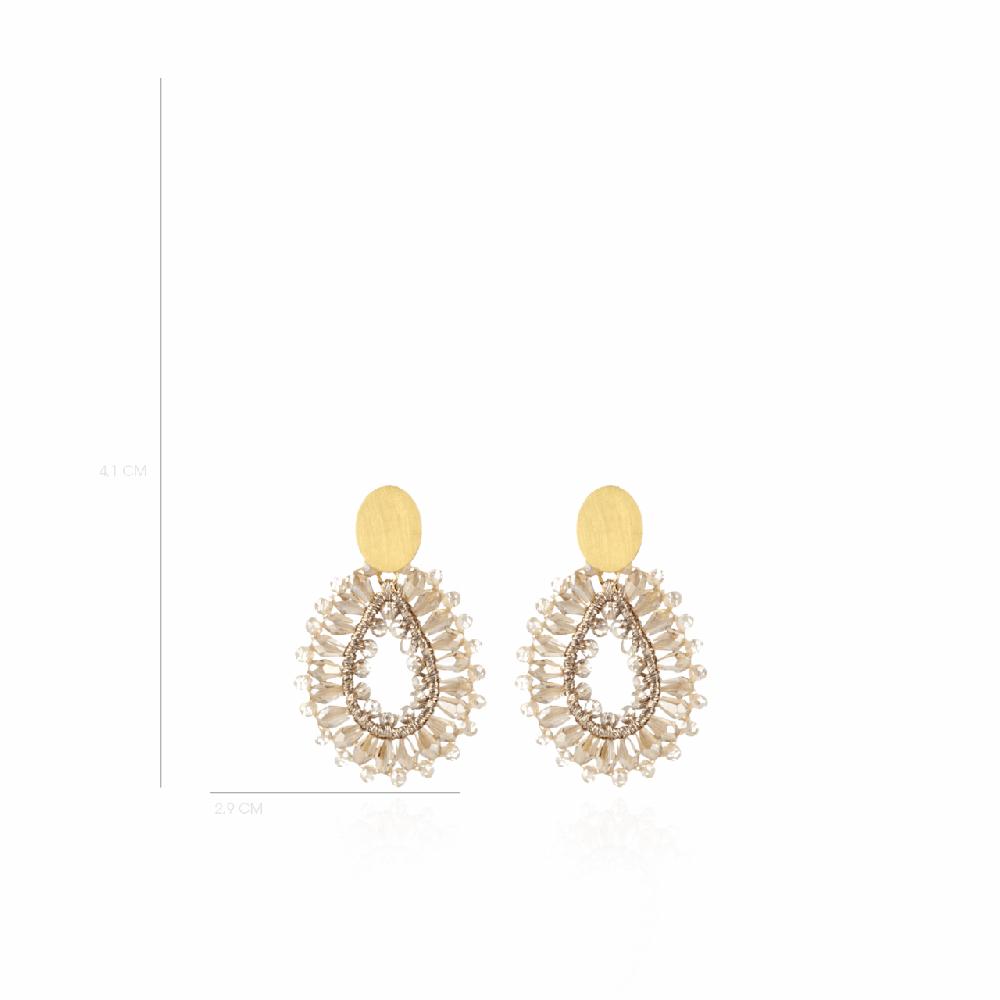 Lott. Gioielli Champagne Oorbellen Robin Silk Drop Crystal S