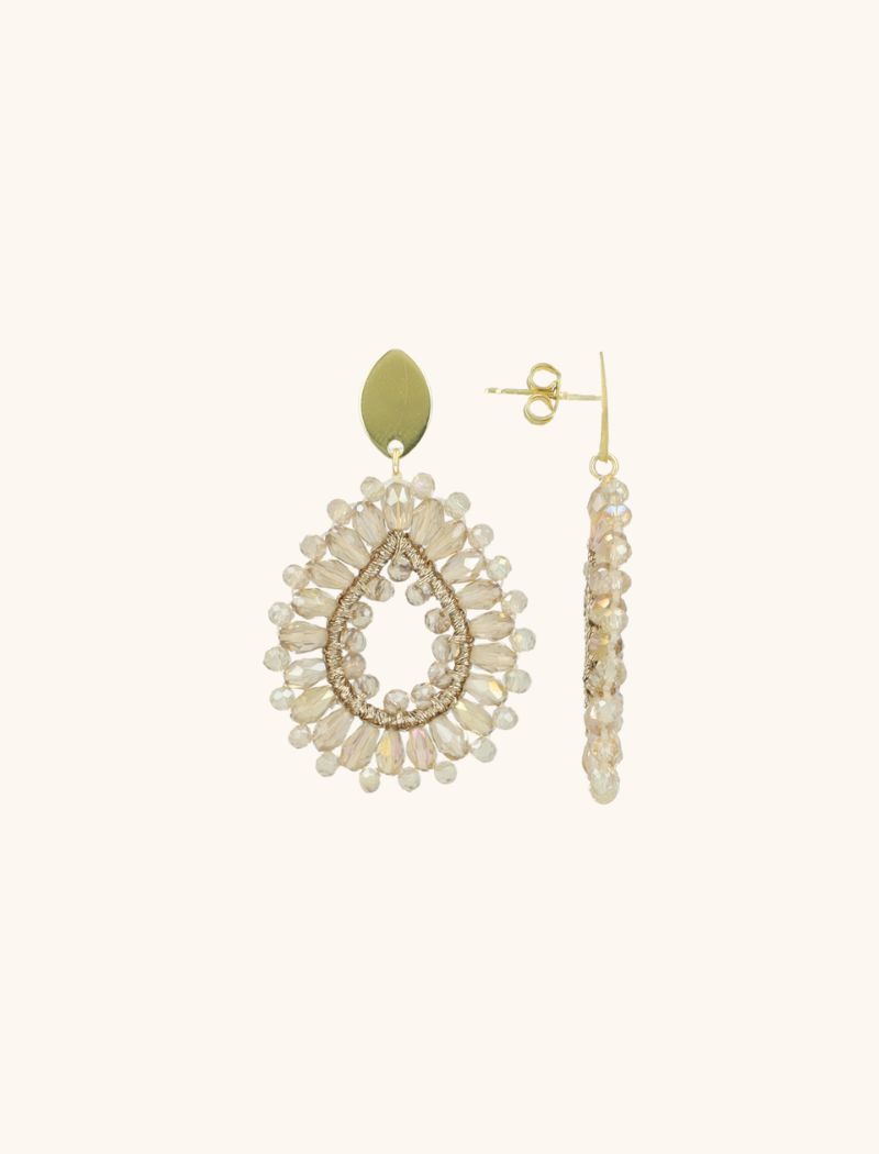 lott. gioielli Champagne oorbellen Robin Silk Drop Crystal S