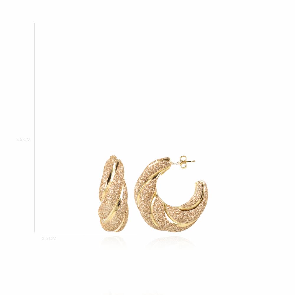 Lott. Gioielli Classic Glitter Oorbellen Twist Creole M