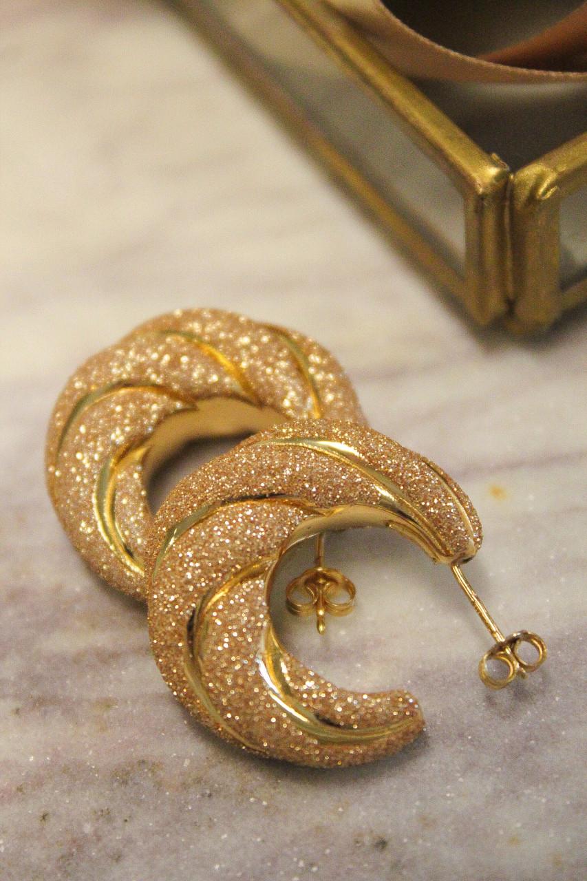 Lott. Gioielli Classic Glitter Oorbellen Twist Creole S