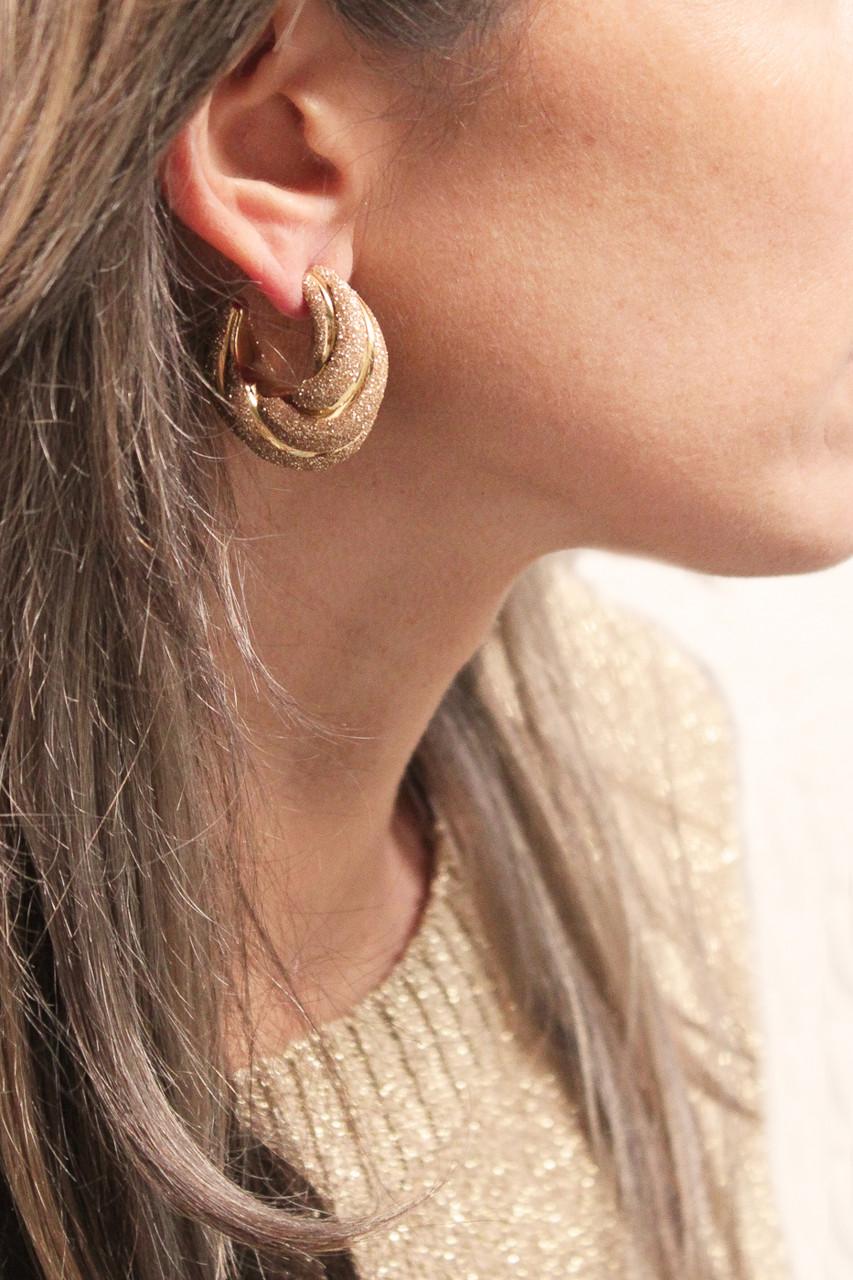 Lott. Gioielli Classic Glitter Oorbellen Twist Creole S