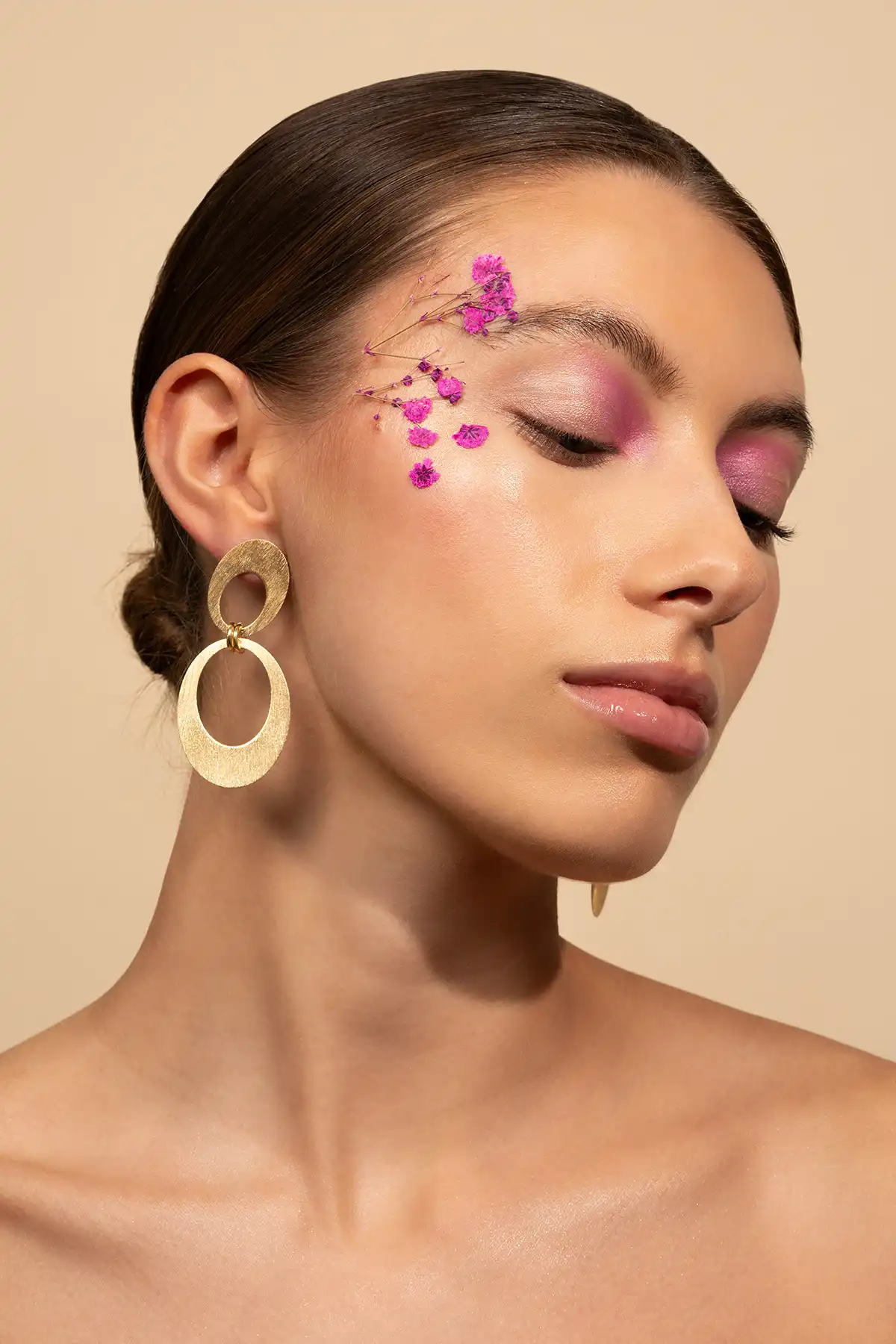 Lott. Gioielli Classic Oorbel Dubbel Open Ovaal Satin