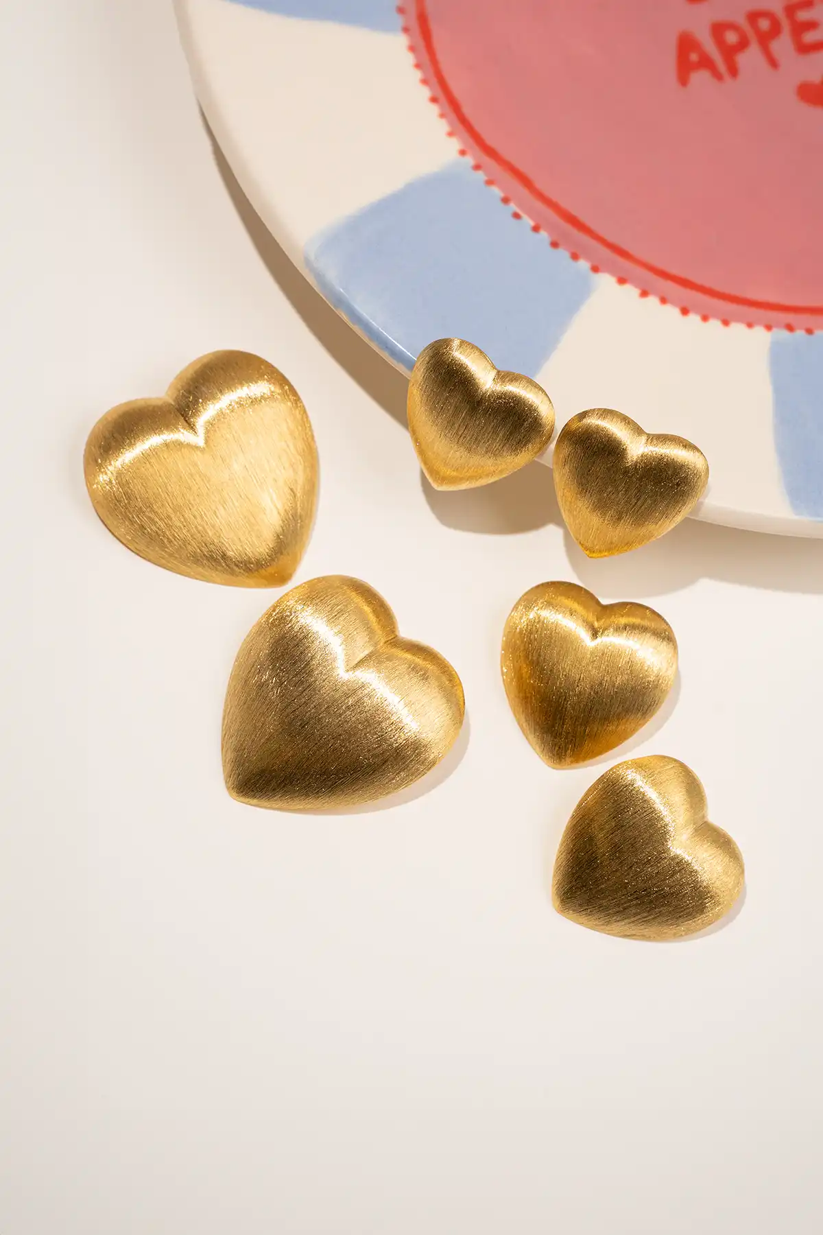 Lott. Gioielli Classic Oorbellen Brushed Stud Hart L