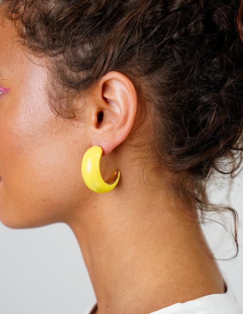 Lott. Gioielli Classic Oorbellen Charlie Creool Geel