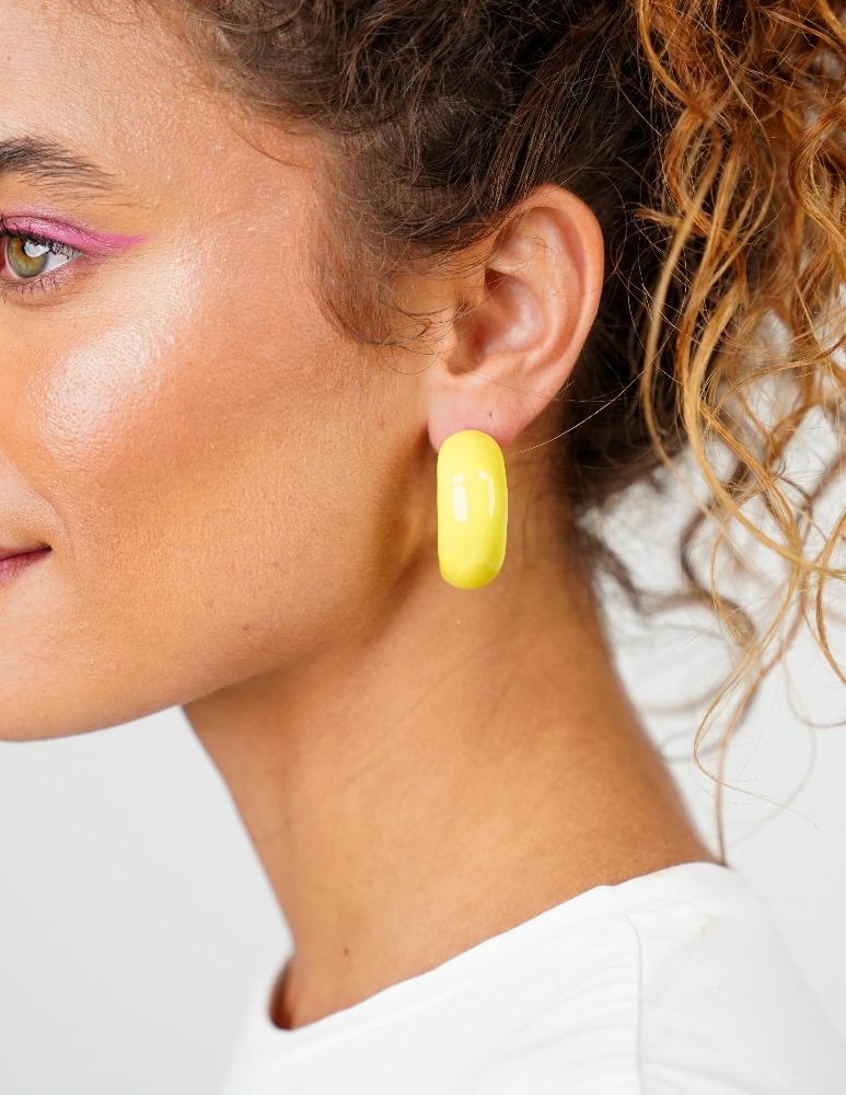 Lott. Gioielli Classic Oorbellen Charlie Creool Geel