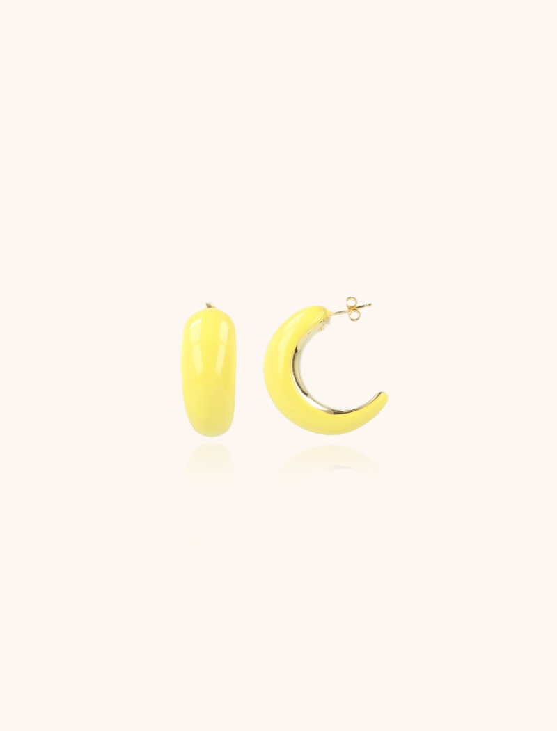 Lott. Gioielli Classic Oorbellen Charlie Creool Geel