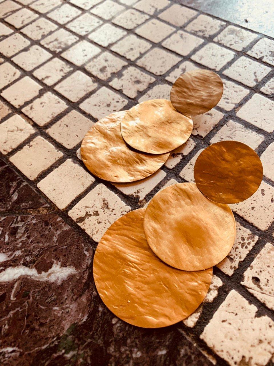 Lott. Gioielli Classic Oorbellen Classic Dubbel Rond Gehamerd XXL