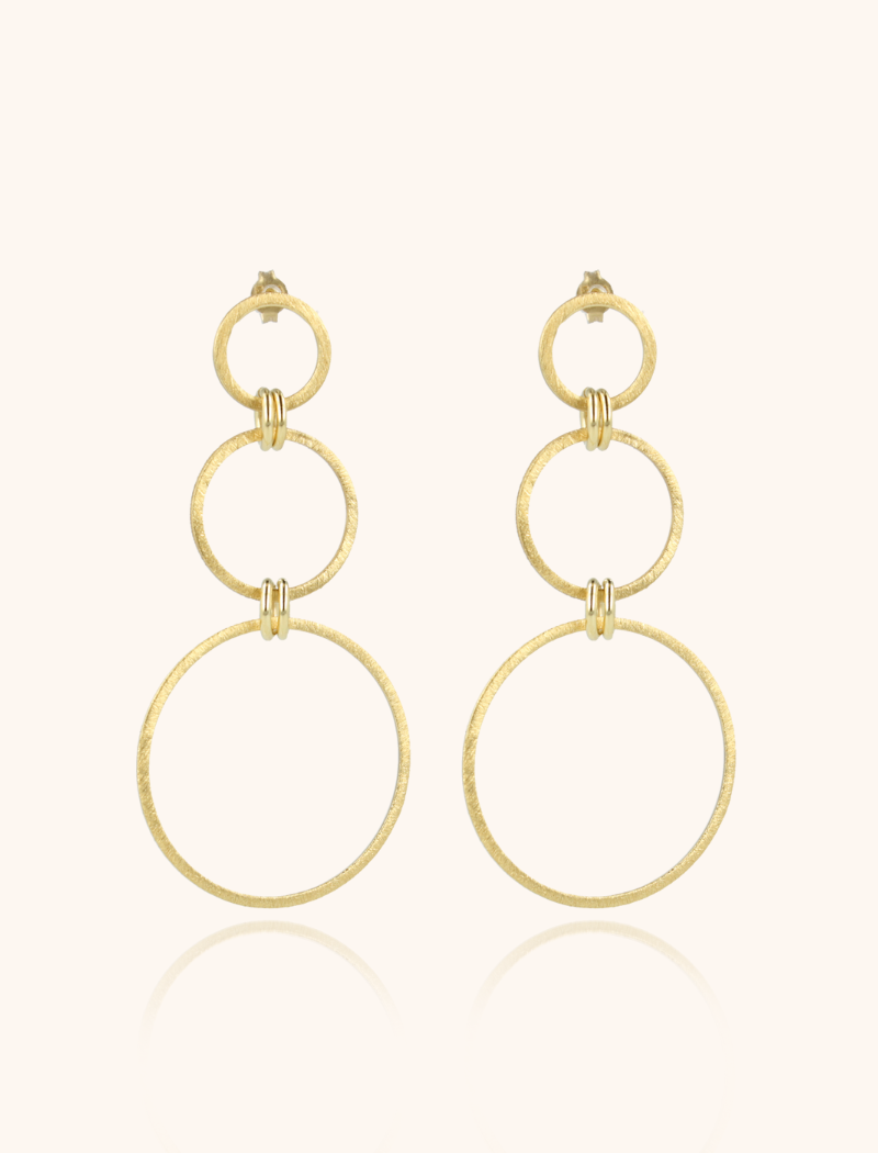 Lott. Gioielli Classic Oorbellen Classic Dubbel Round Satin