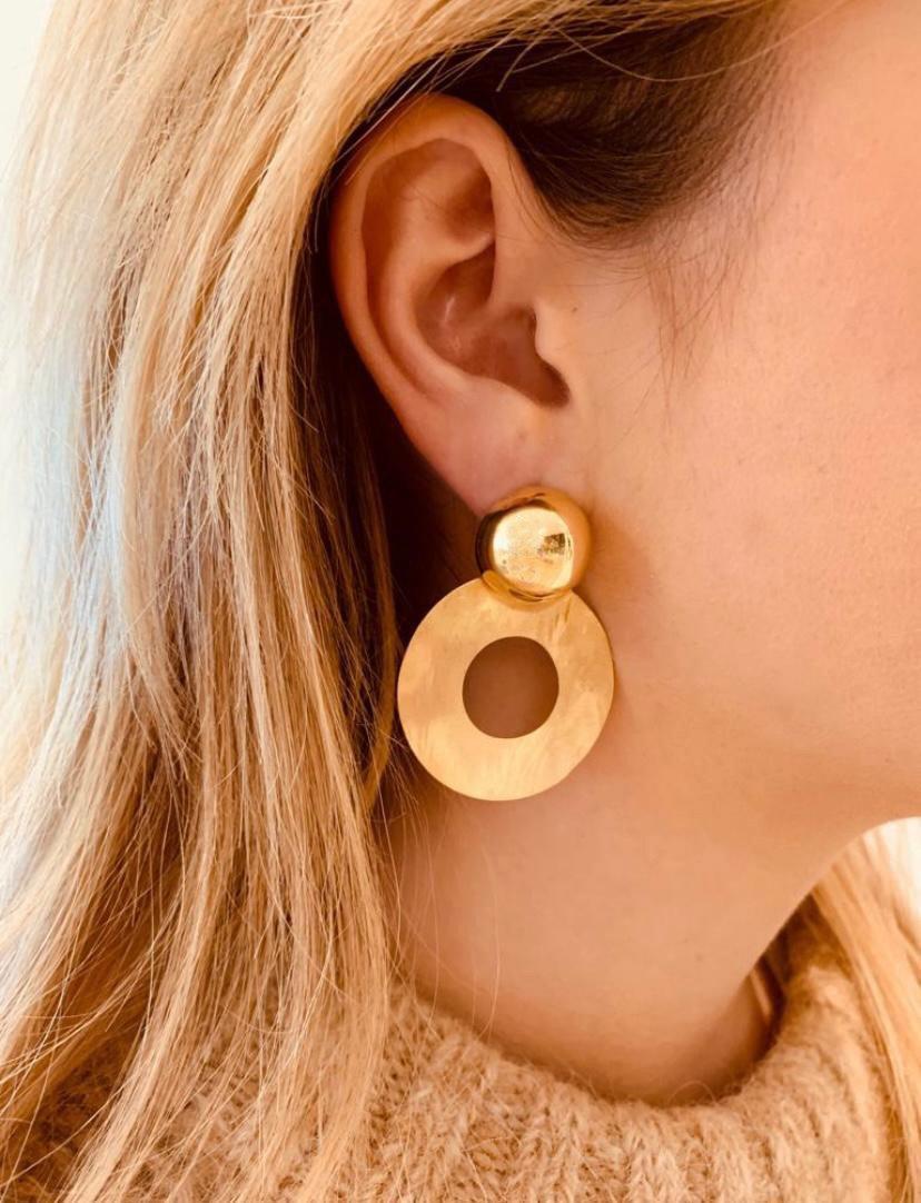 Lott. Gioielli Classic Oorbellen Classic Rond Hammerd Thick