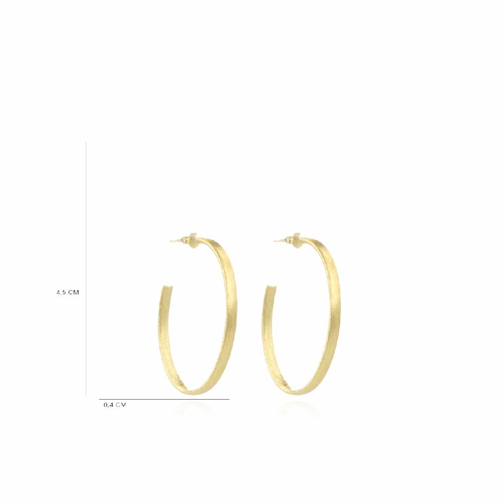 Lott. Gioielli Classic Oorbellen Creool Ovaal S Brushed