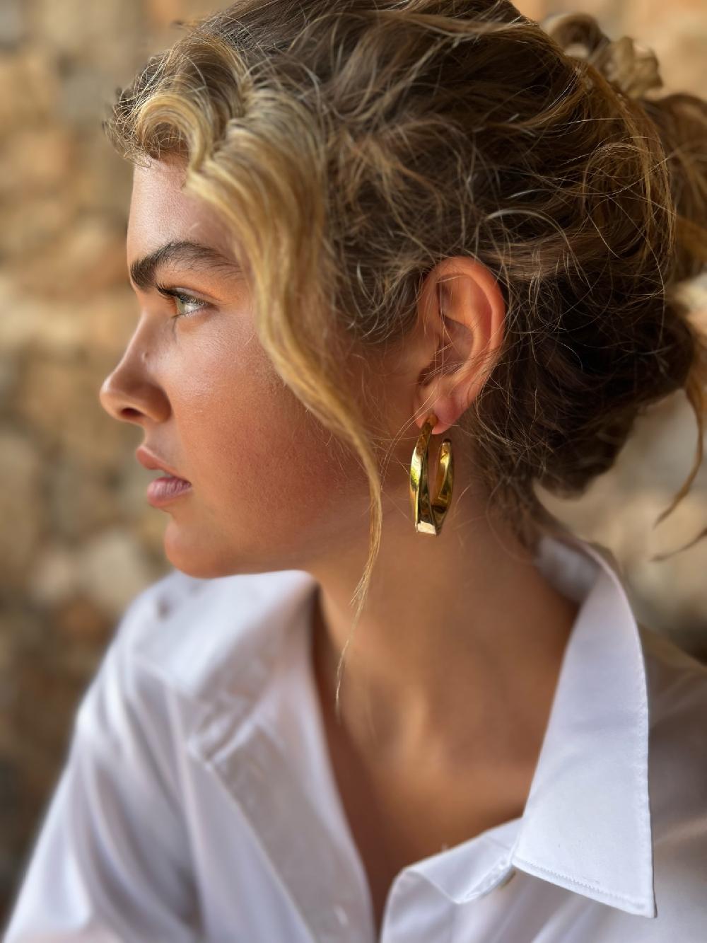 Lott. Gioielli Classic Oorbellen Curved Creool Deluxe M