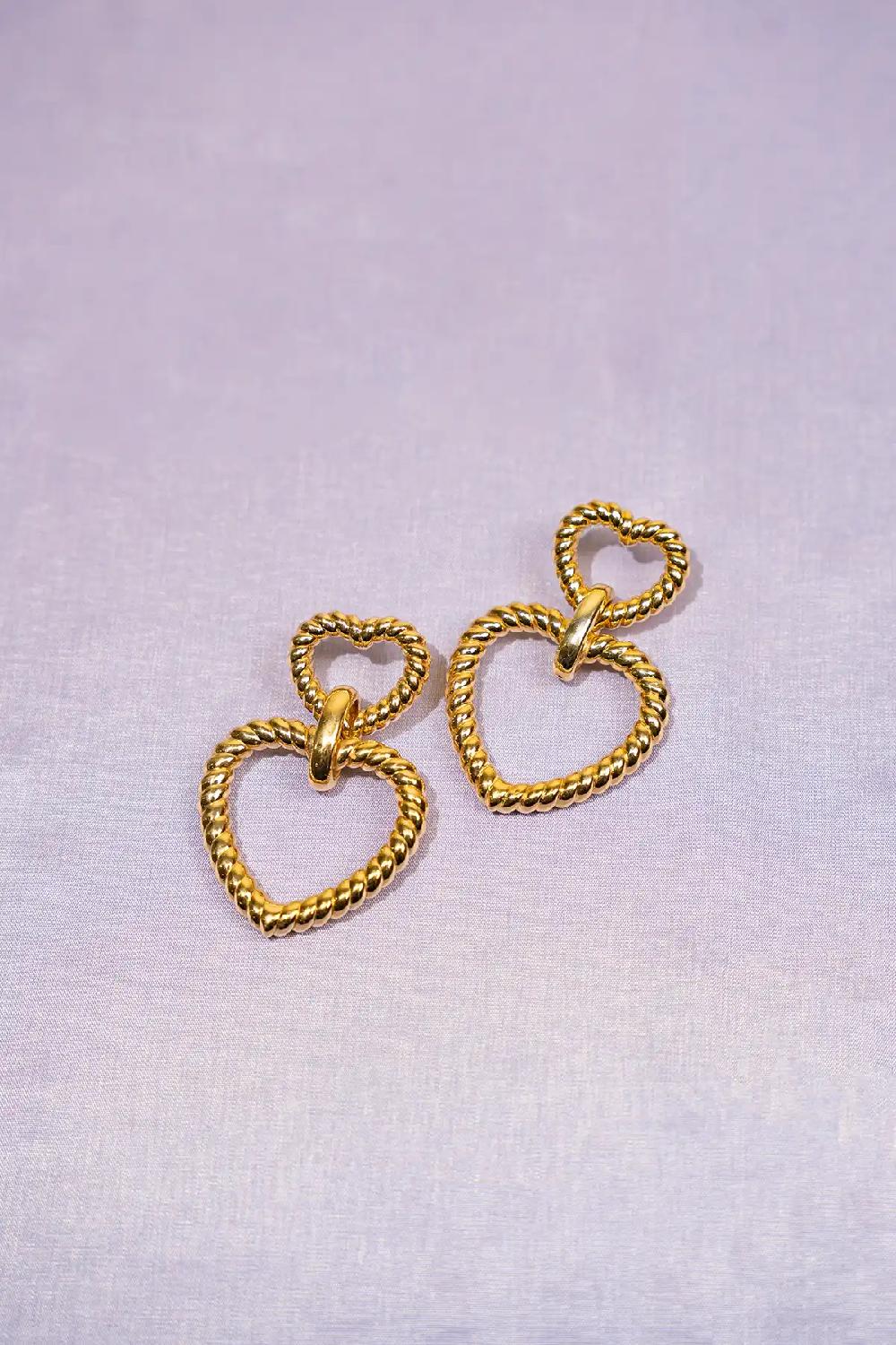 Lott. Gioielli Classic Oorbellen Hart Twist Pendant L