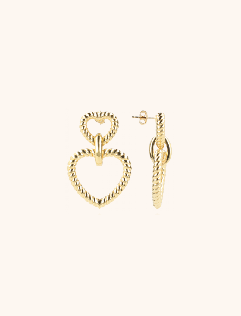 lott. gioielli Classic Oorbellen Hart Twist Pendant M