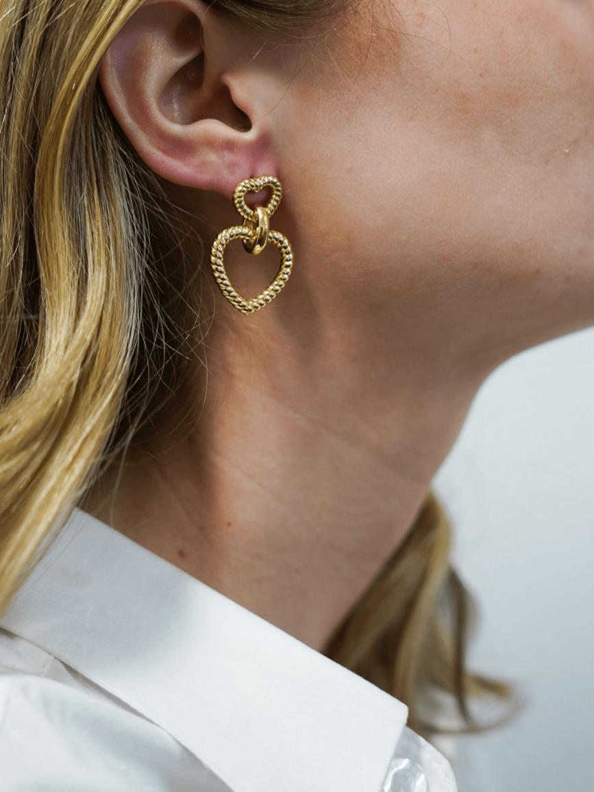 Lott. Gioielli Classic Oorbellen Hart Twist Pendant S