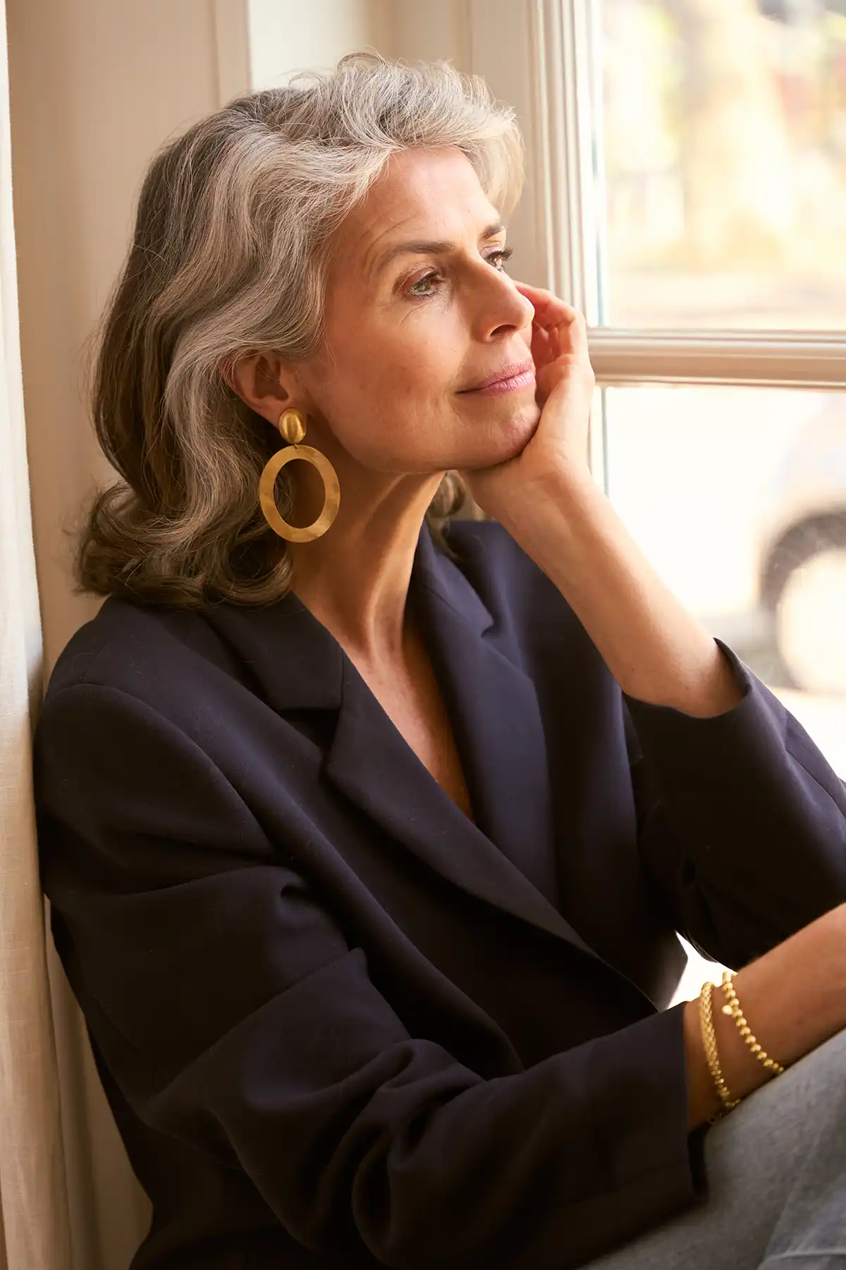 Lott. Gioielli Classic Oorbellen Oval Hammerd XL Clip