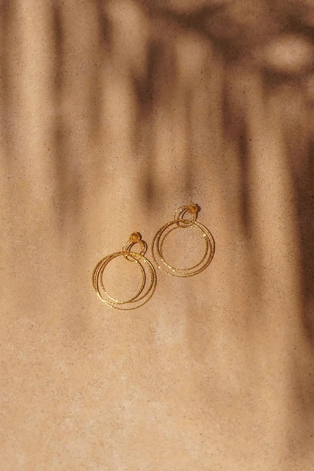 Lott. Gioielli Classic Oorbellen Triple Hoops Glow L