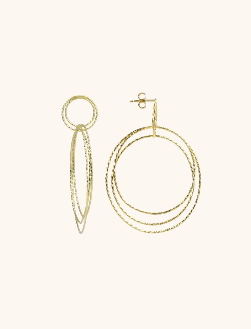 lott. gioielli Classic oorbellen triple hoops glow L