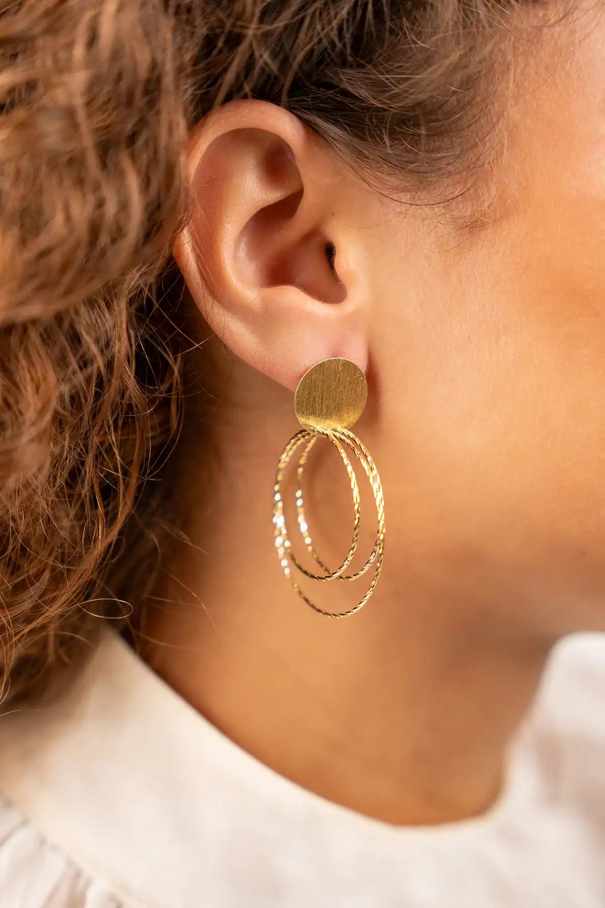 Lott. Gioielli Classic Oorbellen Triple Hoops Glow M