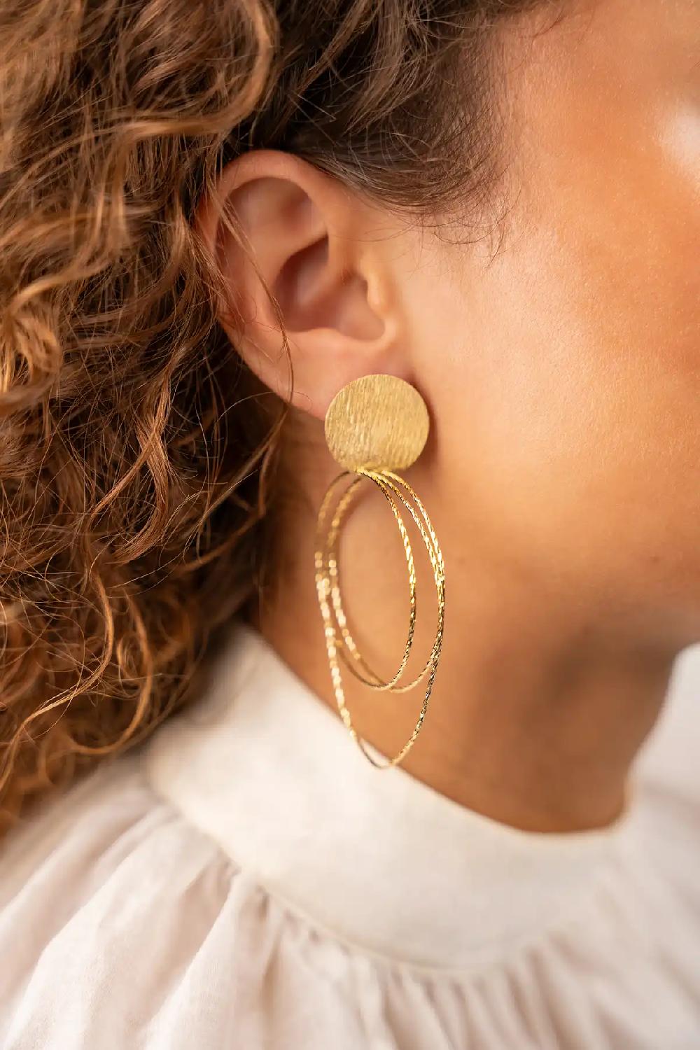 Lott. Gioielli Classic Oorbellen Triple Hoops Glow XL