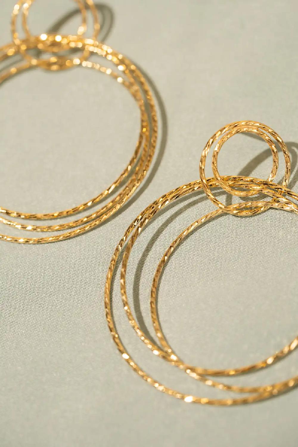 Lott. Gioielli Classic Oorbellen Triple Hoops Glow XL